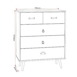 Nordic 3+2 Drawer Chest -Fresh sleep Store nordic 3 2 drawer chest p76574 124005 zoom