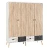 Nordic 4 Door 4 Drawer Wardrobe -Fresh sleep Store nordic 4 door 4 drawer wardrobe p76571 123985 zoom