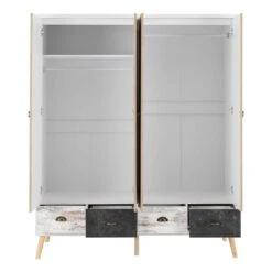 Nordic 4 Door 4 Drawer Wardrobe -Fresh sleep Store nordic 4 door 4 drawer wardrobe p76571 123987 zoom