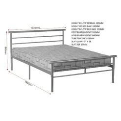 Orion Silver Metal Bed -Fresh sleep Store orion silver metal bed p69625 107841 zoom
