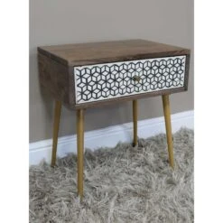 Patterned 1 Drawer Bedside Cabinet -Fresh sleep Store patterned 1 drawer bedside cabinet p83804 173911 zoom