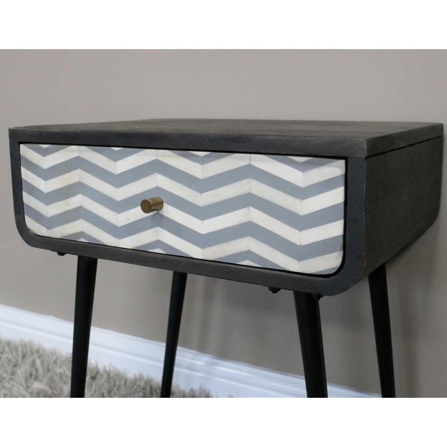 Patterned Bone Inlay Bedside Cabinet 7 Patterned Bone Inlay Bedside Cabinet - Image 5