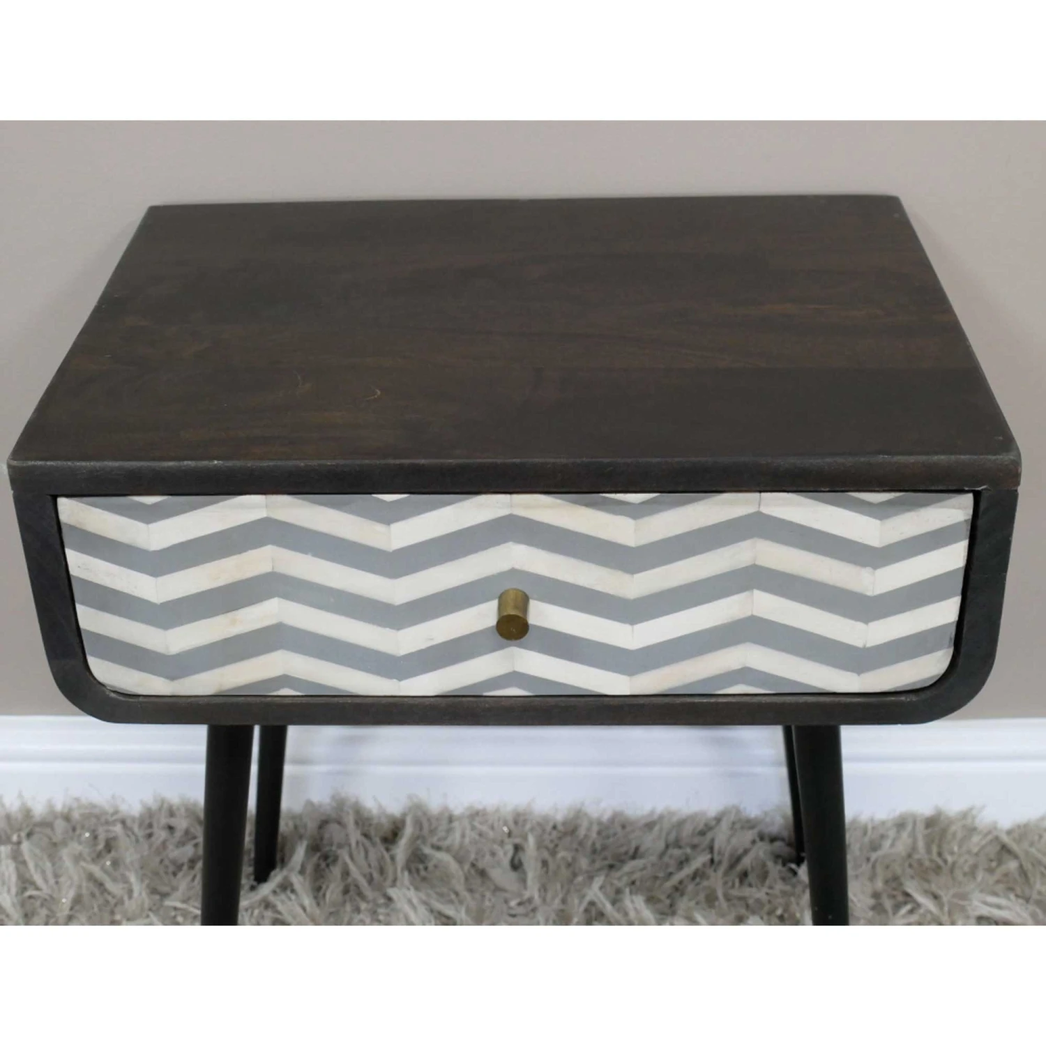 Patterned Bone Inlay Bedside Cabinet 8 Patterned Bone Inlay Bedside Cabinet - Image 6