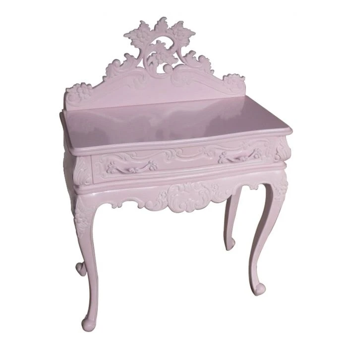 Pink Antique French Style Night Stand 3 Pink Antique French Style Night Stand