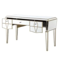 Pristina Mirror Champagne 3 Drawer Dressing Table -Fresh sleep Store pristina mirror champagne 3 drawer dressing table p80772 159487 zoom
