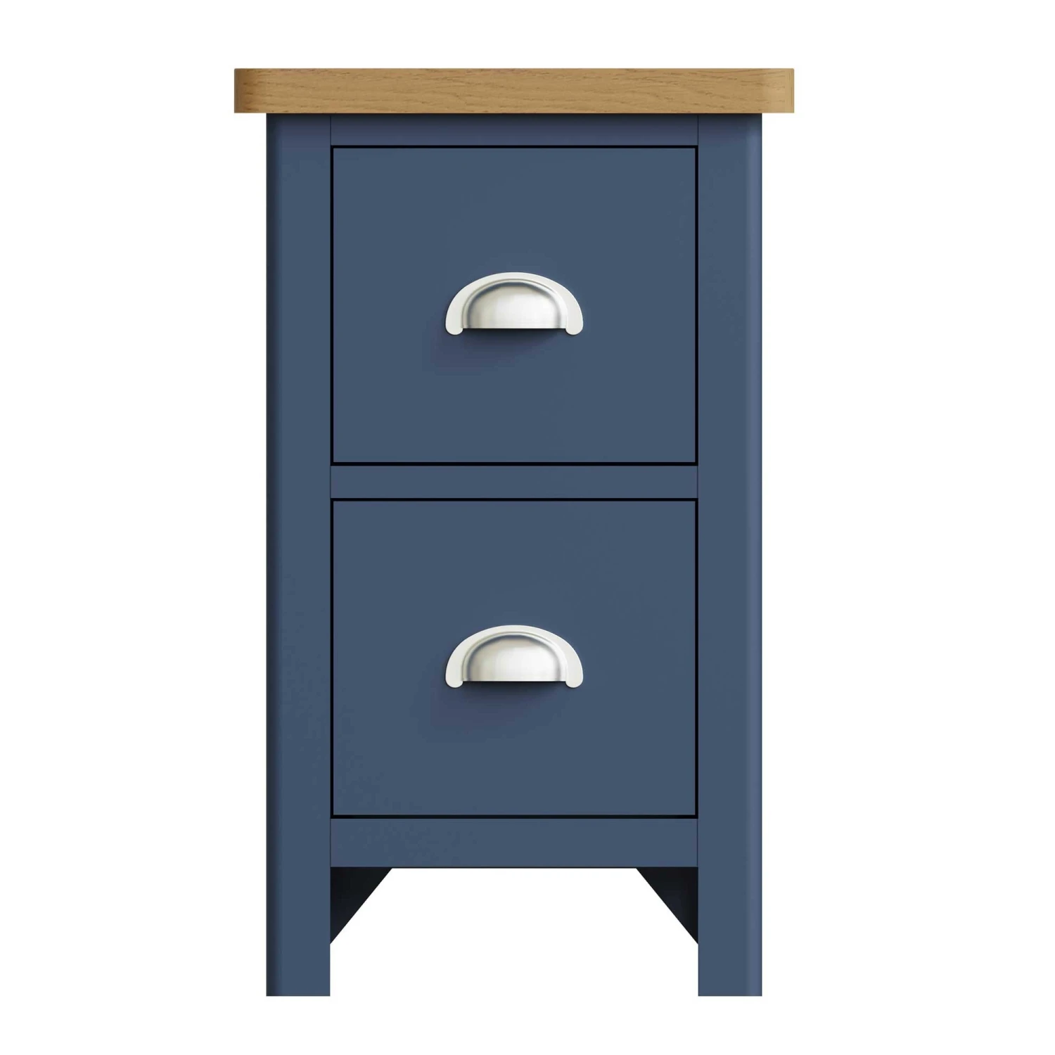 Ranston Blue 2 Drawer Bedside Cabinet 6 Ranston Blue 2 Drawer Bedside Cabinet - Image 4