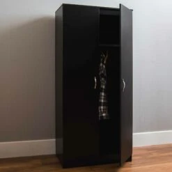 Riano Black 2 Door Wardrobe -Fresh sleep Store riano black 2 door wardrobe p53655 70037 zoom