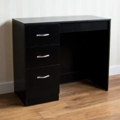 Riano Black 3 Drawer Dressing Table