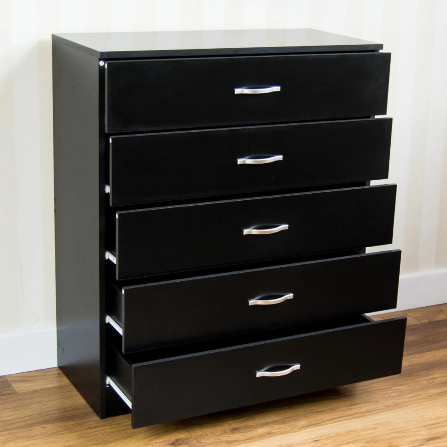 Riano Black 5 Drawer Chest 4 Riano Black 5 Drawer Chest - Image 2