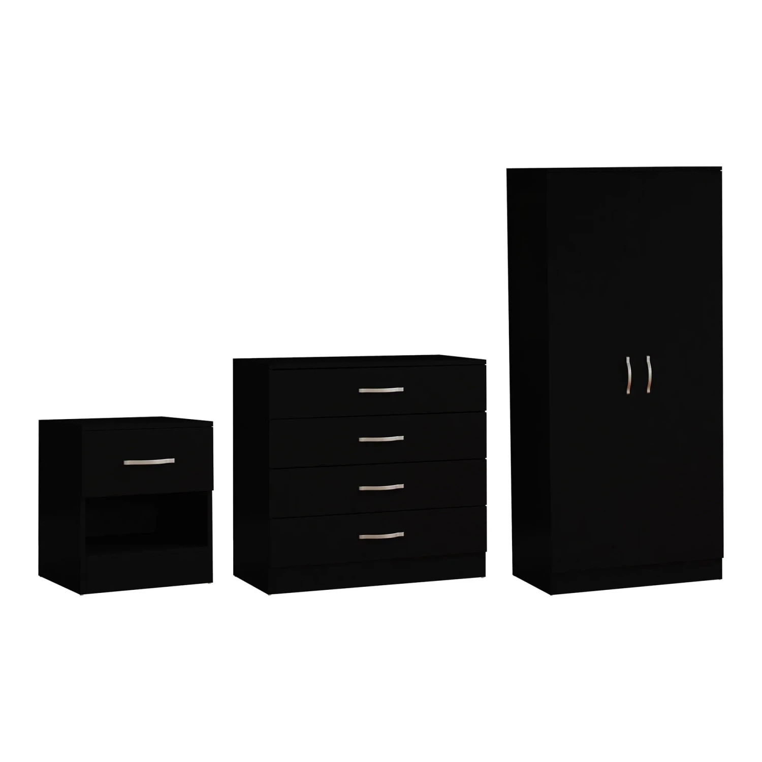 Riano Black Trio Bedroom Set 3 Riano Black Trio Bedroom Set