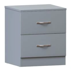 Riano Grey 2 Drawer Bedside Chest