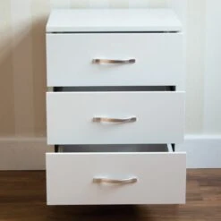 Riano White 3 Drawer Bedside -Fresh sleep Store riano white 3 drawer bedside p54059 143714 zoom