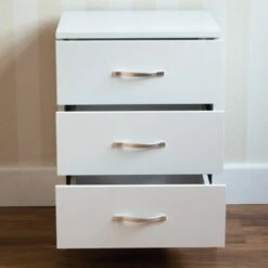 Riano White 3 Drawer Bedside -Fresh sleep Store riano white 3 drawer bedside p54059 72334 zoom