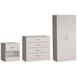 Riano White Trio Bedroom Set