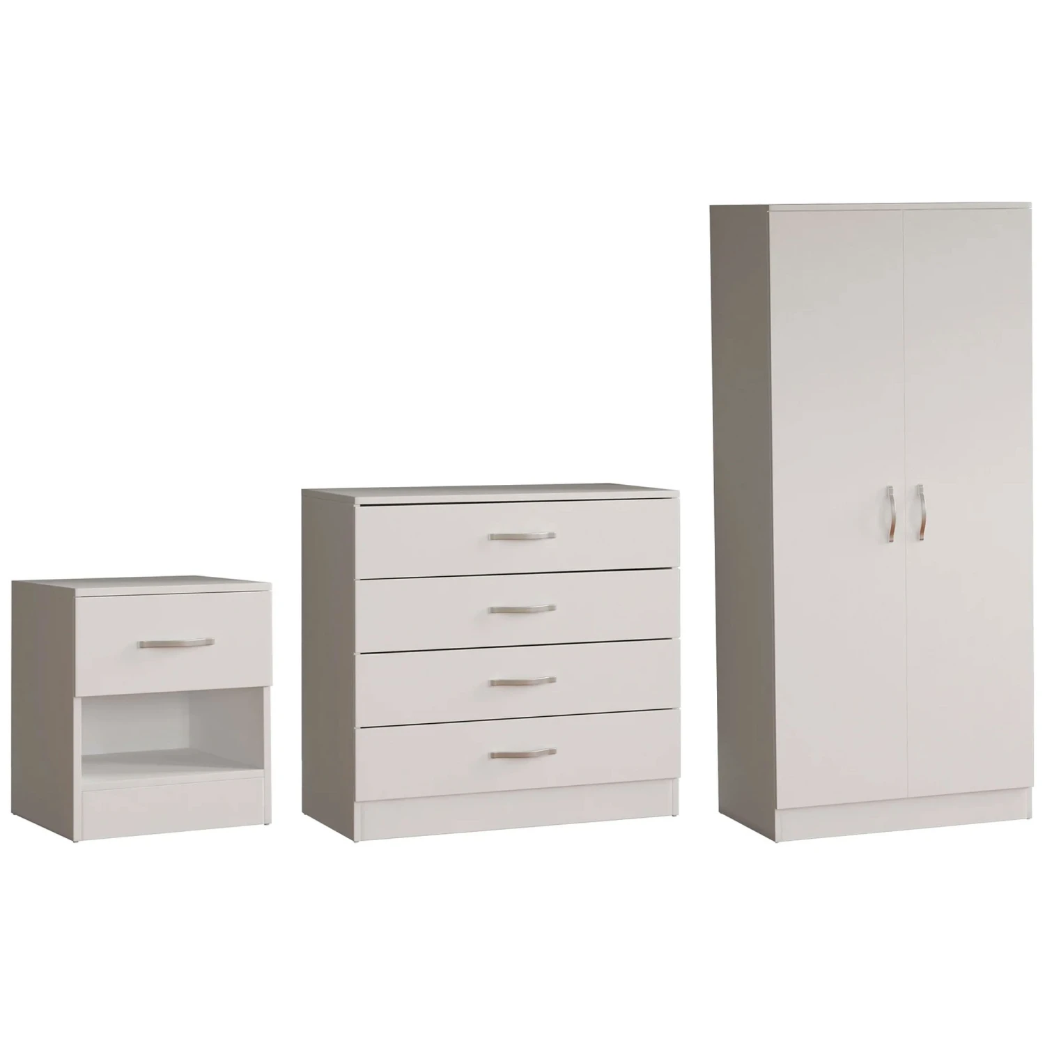 Riano White Trio Bedroom Set 3 Riano White Trio Bedroom Set
