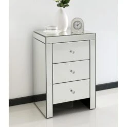 Romano Crystal Mirrored Bedside