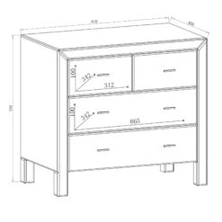 Romano Mirrored Chest 4 Drawer -Fresh sleep Store romano mirrored chest 4 drawer p2080 107108 zoom