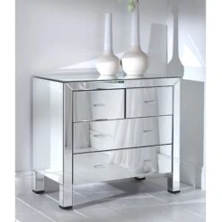 Romano Mirrored Chest 4 Drawer