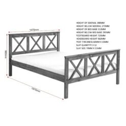 Salvador Pine High Foot End Bed -Fresh sleep Store salvador pine high foot end bed p69533 107819 zoom