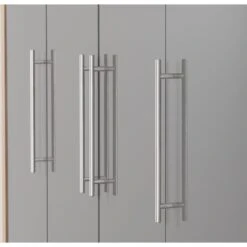 Seville Grey Gloss & Light Oak 4 Door 2 Drawer Wardrobe -Fresh sleep Store seville grey gloss light oak 4 door 2 drawer wardrobe p76553 123845 zoom