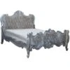 Silver Antique French Style Crushed Velvet Bed -Fresh sleep Store silver antique french style crushed velvet bed p44083 39841 zoom