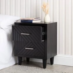 Solano Black Bedside Cabinet -Fresh sleep Store solano black bedside cabinet p81154 178864 zoom