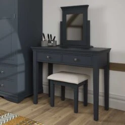Swindon Midnight Grey 2 Drawer Dressing Table