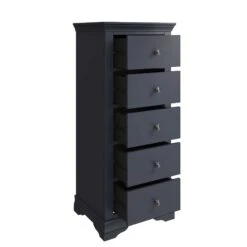 Swindon Midnight Grey 5 Drawer Wellington Chest -Fresh sleep Store swindon midnight grey 5 drawer wellington chest p74570 113985 zoom