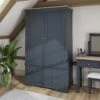 Swindon Oak Midnight Grey 2 Door 2 Drawer Wardrobe -Fresh sleep Store swindon oak midnight grey 2 door 2 drawer wardrobe p81236 162748 zoom
