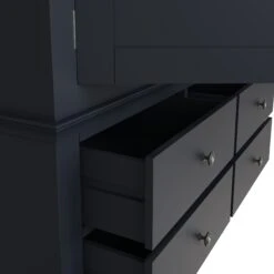 Swindon Oak Midnight Grey 2 Door 2 Drawer Wardrobe -Fresh sleep Store swindon oak midnight grey 2 door 2 drawer wardrobe p81236 162754 zoom