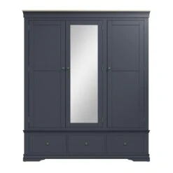 Swindon Oak Midnight Grey 3 Door 3 Drawer Wardrobe -Fresh sleep Store swindon oak midnight grey 3 door 3 drawer wardrobe p81237 162763 zoom