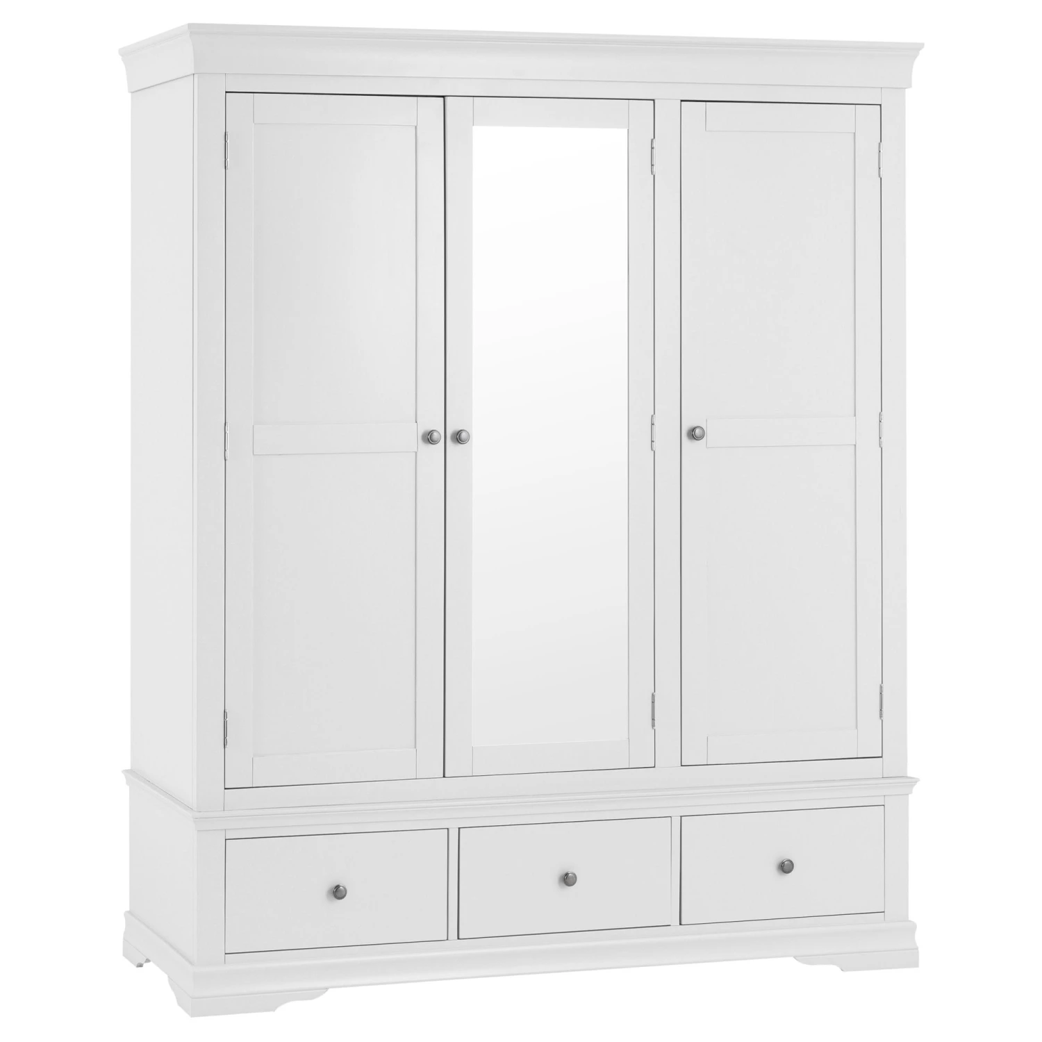 Swindon White 3 Door 3 Drawer Wardrobe 3 Swindon White 3 Door 3 Drawer Wardrobe