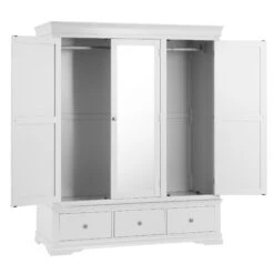 Swindon White 3 Door 3 Drawer Wardrobe 10 Swindon White 3 Door 3 Drawer Wardrobe -Fresh sleep Store swindon white 3 door 3 drawer wardrobe p56898 80381 zoom