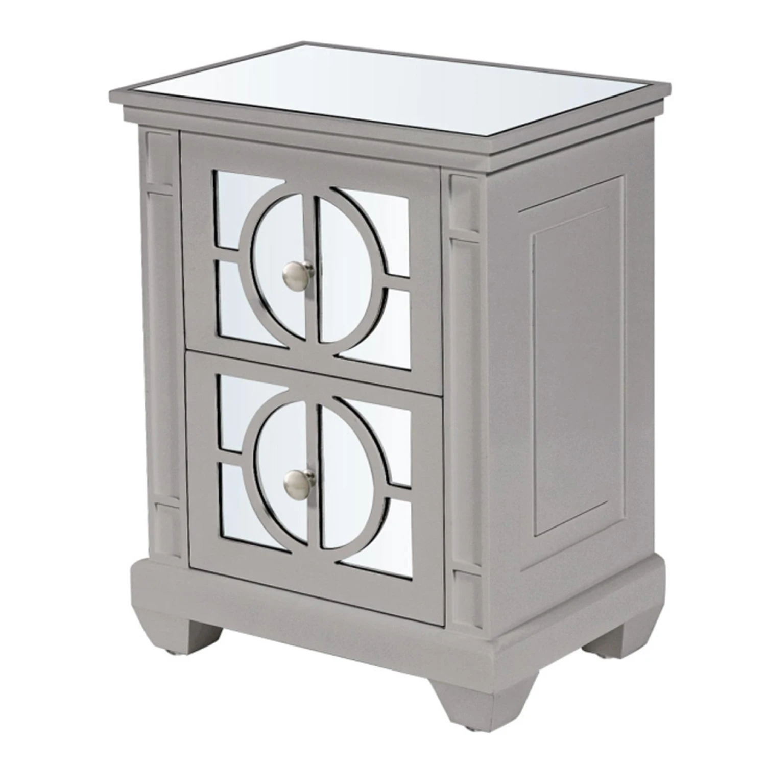 Torino 2 Drawer Bedside Cabinet Grey 6 Torino 2 Drawer Bedside Cabinet Grey - Image 4