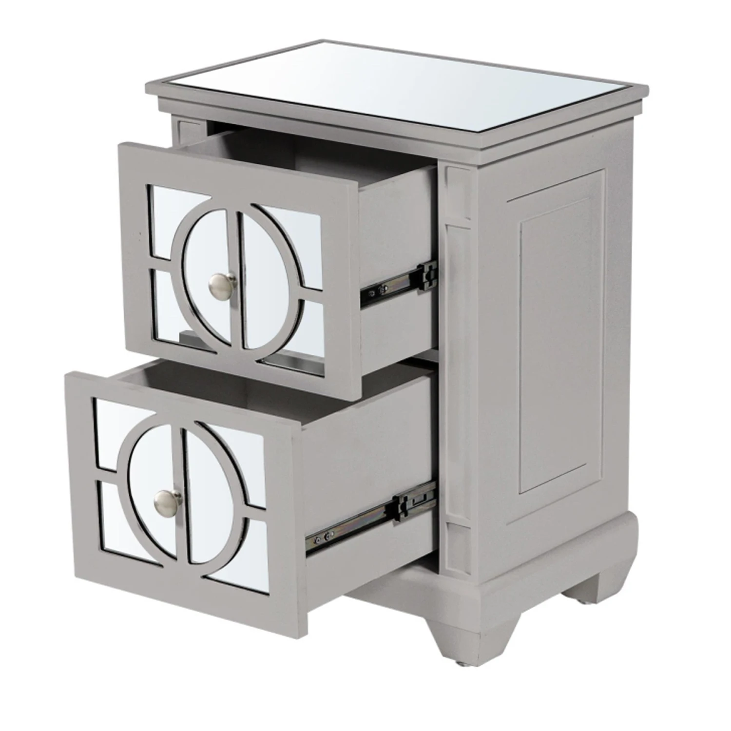 Torino 2 Drawer Bedside Cabinet Grey 8 Torino 2 Drawer Bedside Cabinet Grey - Image 6