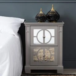 Torino 2 Drawer Bedside Cabinet Grey 15 Torino 2 Drawer Bedside Cabinet Grey -Fresh sleep Store torino 2 drawer bedside cabinet grey p80678 158967 zoom