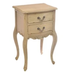 Vintage 2 Drawer Natural Side Table