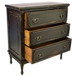 Vintage Black Mahogany 3 Drawer Chest Of Drawers -Fresh sleep Store vintage black mahogany 3 drawer chest of drawers p78545 134097 zoom