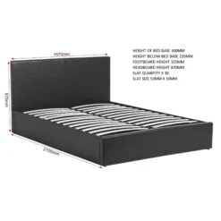 Waverley Black Ottoman Storage Bed -Fresh sleep Store waverley black ottoman storage bed p69469 107777 zoom