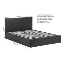 Waverley Black Ottoman Storage Bed -Fresh sleep Store waverley black ottoman storage bed p69469 107787 zoom