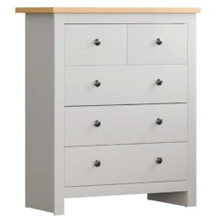 White Arlington 3+2 Chest Of Drawers