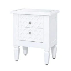 White Benton Wooden Bedside -Fresh sleep Store white benton wooden bedside p49320 178625 zoom