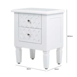 White Benton Wooden Bedside -Fresh sleep Store white benton wooden bedside p49320 178626 zoom