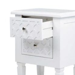 White Benton Wooden Bedside -Fresh sleep Store white benton wooden bedside p49320 178627 zoom