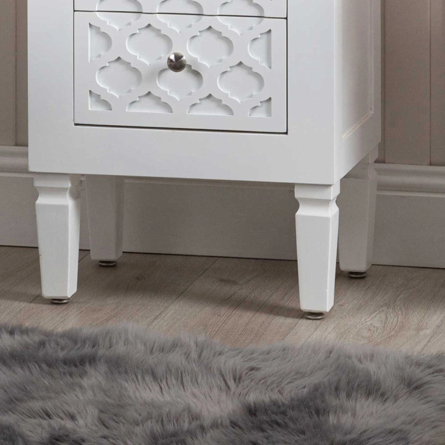 White Benton Wooden Tall Boy 8 White Benton Wooden Tall Boy - Image 6