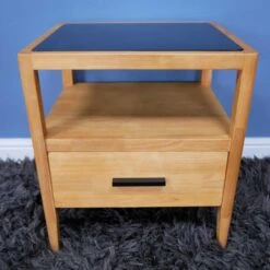 Wooden 1 Drawer Bedside Cabinet With Glass Top 8 Wooden 1 Drawer Bedside Cabinet With Glass Top -Fresh sleep Store wooden 1 drawer bedside cabinet with glass top p76907 126180 zoom