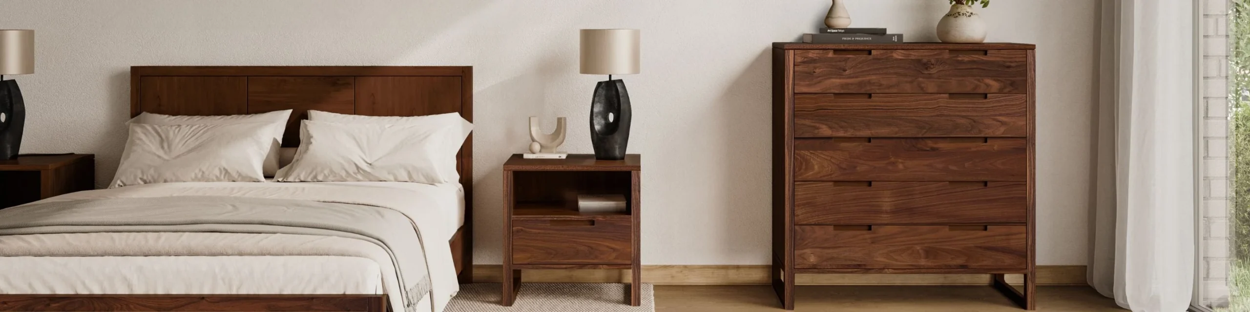 Fresh sleep Store -Fresh sleep Store Solid Walnut Bedside Tables Collection Banner scaled